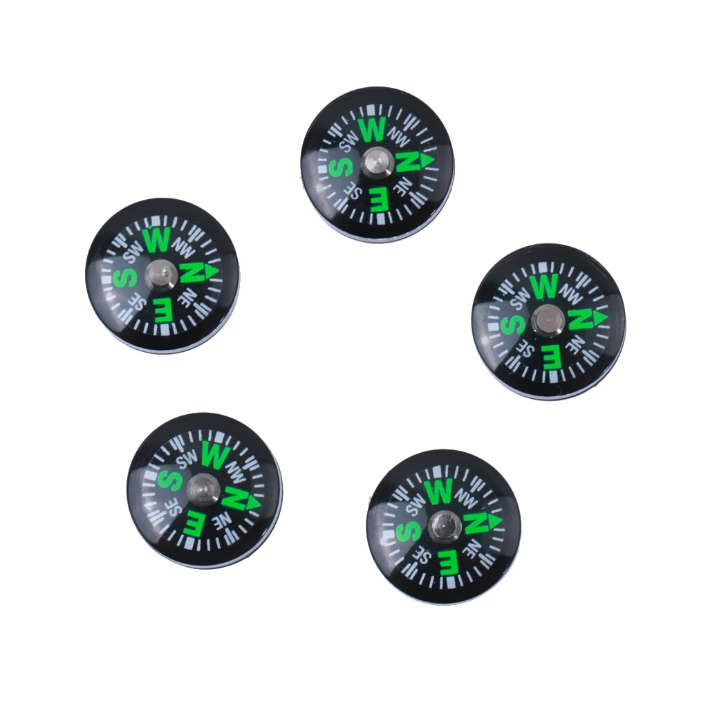 5PCS 15mm Mini Button Compass Pocket Survival Tool Liquid Filled Director for Explorer Climbing Hiking Camping Outdoor Accessory