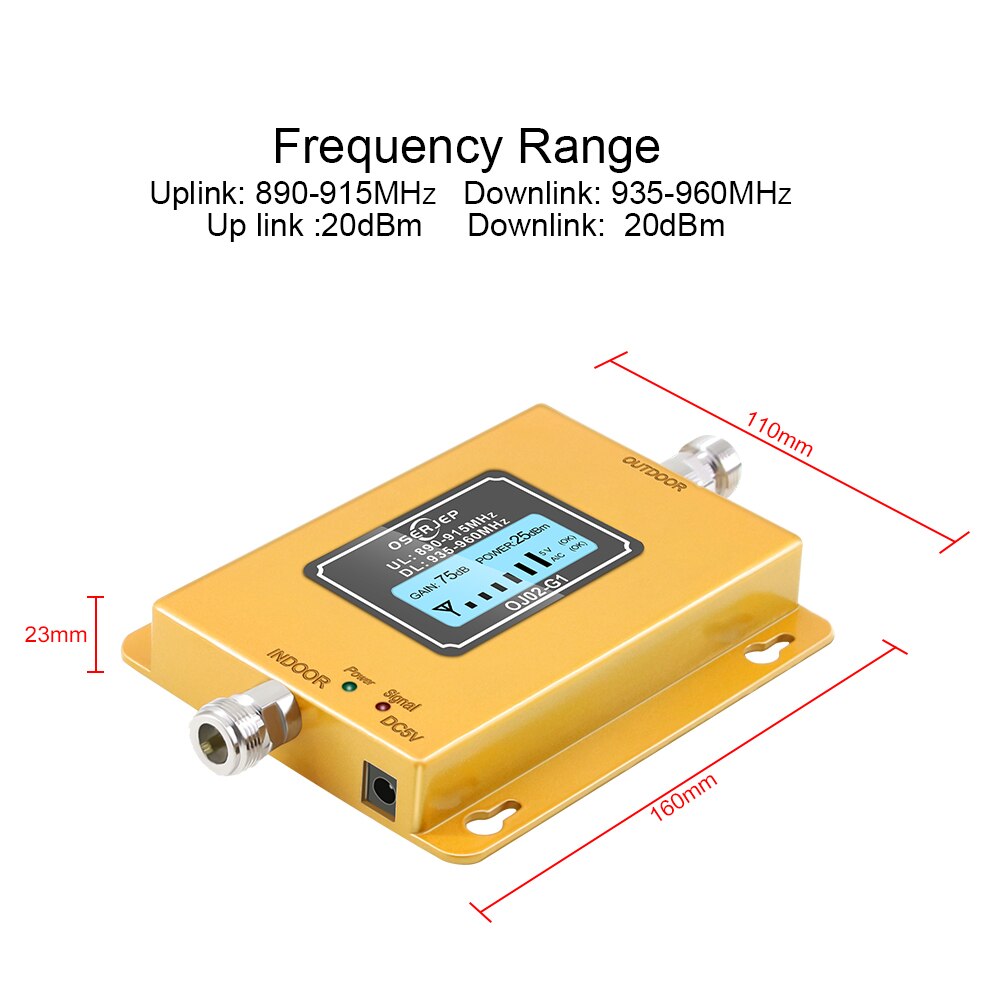 Cost-effective LCD Display 2g/3g GSM 900MHz Signal Repeater GSM Signal 20dbm LCD Display Cell Phone Not Include Antenna