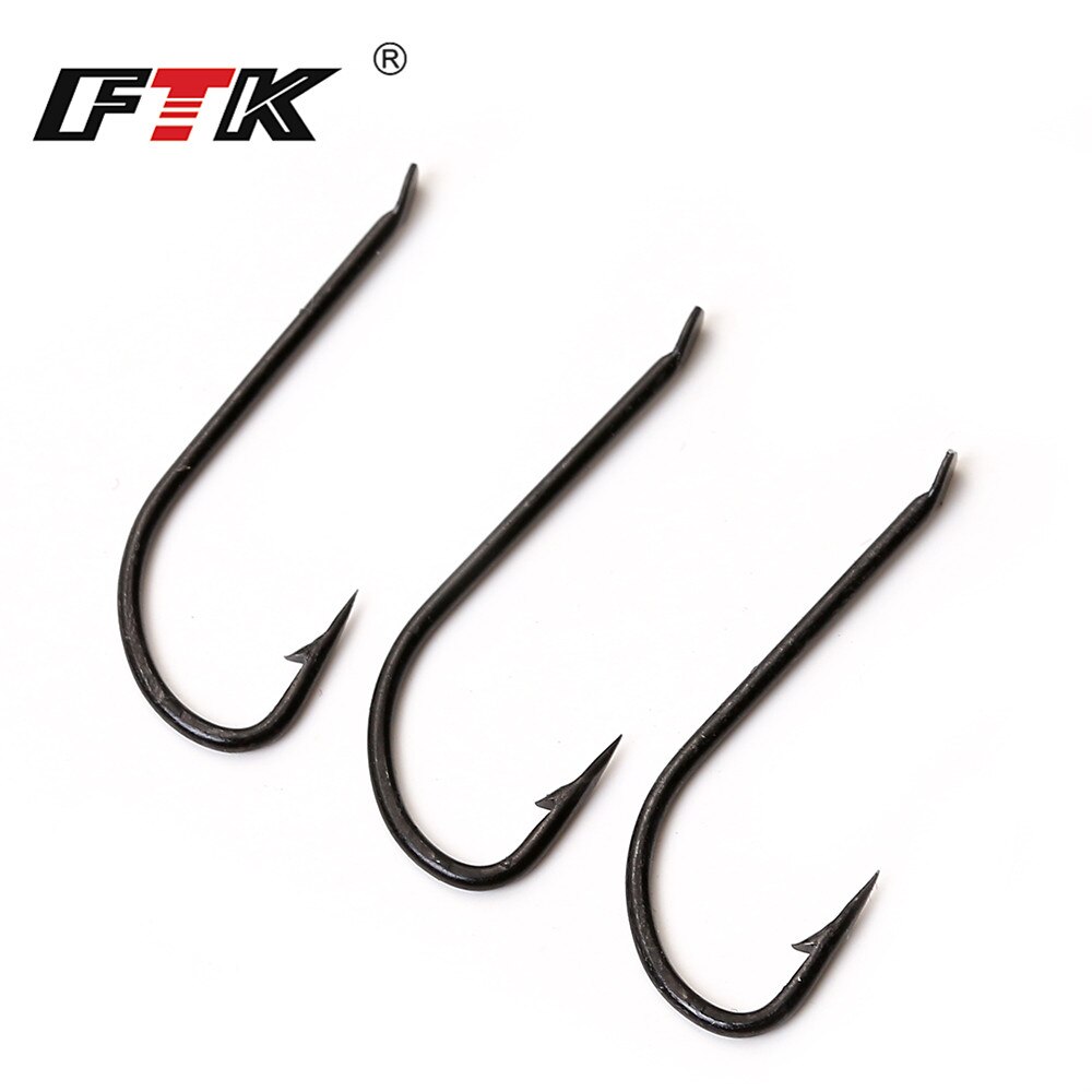 FTK Long Shank Fishhooks Fish Hook 1#-17# 100Pcs/Lot Hooks From Norway For Jigging Carp Anzol Fishhook Fishing Tackle SHARP