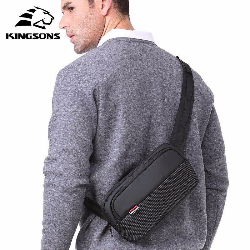 Kingsons Male Shoulder Bags Crossbody Bags Men Anti Theft Chest Bag School Summer Short Trip Messengers Sling Bag