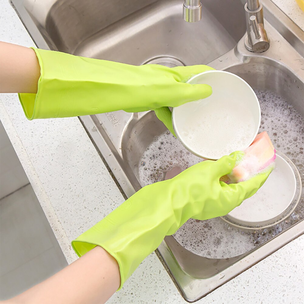 Afwas afwassen handen beschermen handschoenen schoonmaken waterdichte lange rubberen latex handschoenen keukengereedschap huishoudhandschoenen