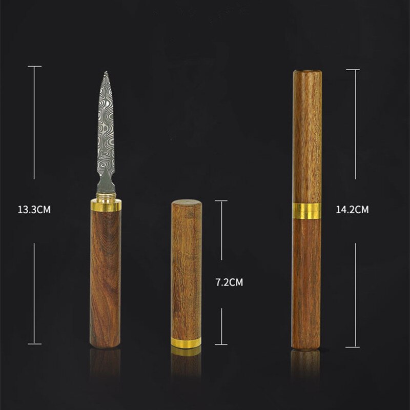 Stainless Steel Tea Knife Needle Pick With Wood Handle Puer Tea Tools Cone Needle Breaking Prying Tea Brick Tool