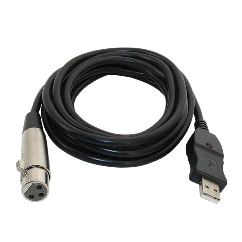 10ft (3 meter langes, symmetrisches xlr-buchse-auf-usb -2.0- kabel für instrumente und mikrofone (einzeln): Default Title