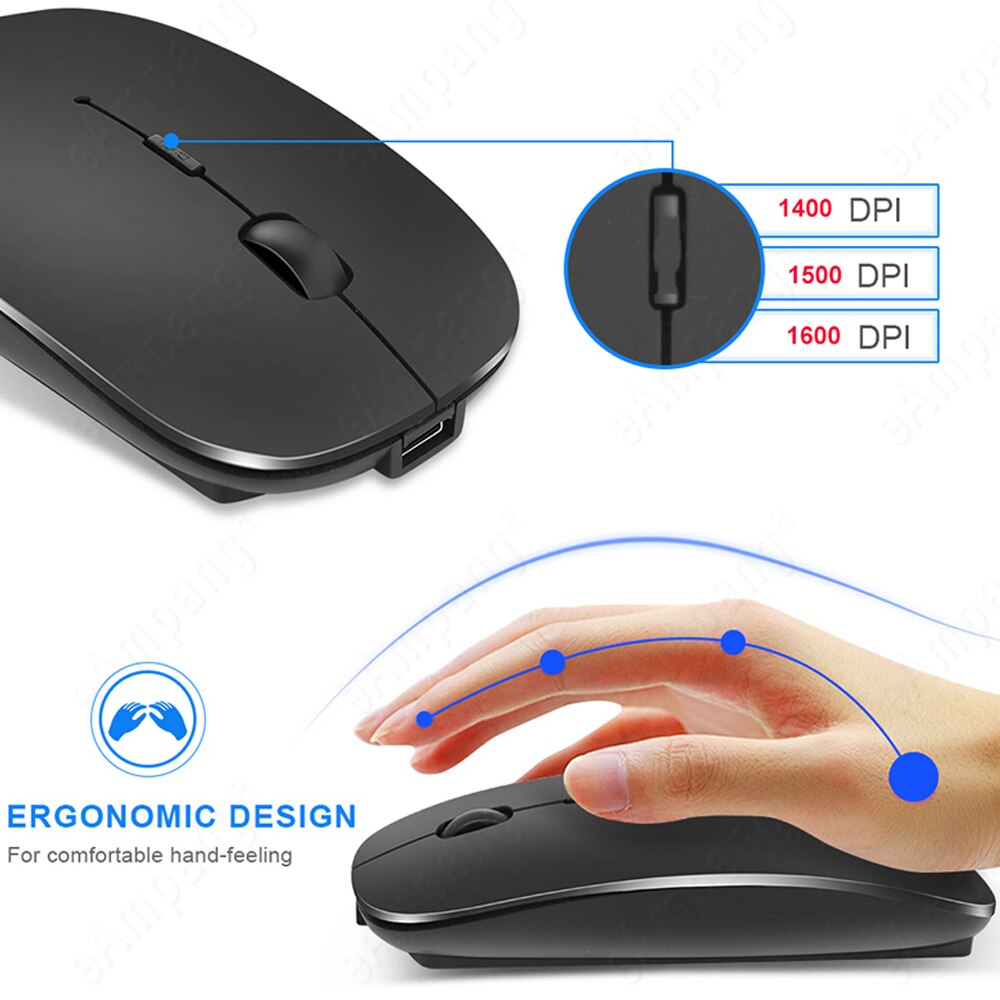 Ondersteuning Dual Model 2.4G Bluetooth Muis Voor Tablet Ipad Samsung Laptop Mackbook Pc Telefoon Iphone Oplaadbare Muis Mute Muizen