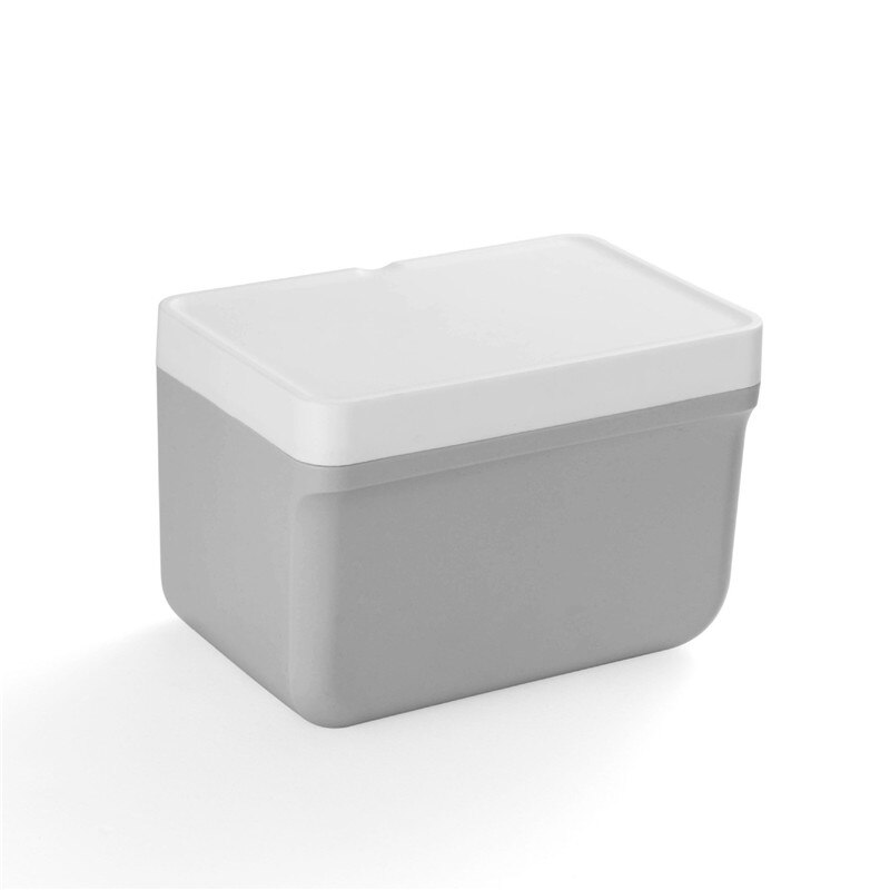 Wall Hanging Tissue Box Waterproof Wall Mount Toilet Paper Holder Shelf Toilet Paper Tray Roll Paper Tube Storage Box: Light Gray