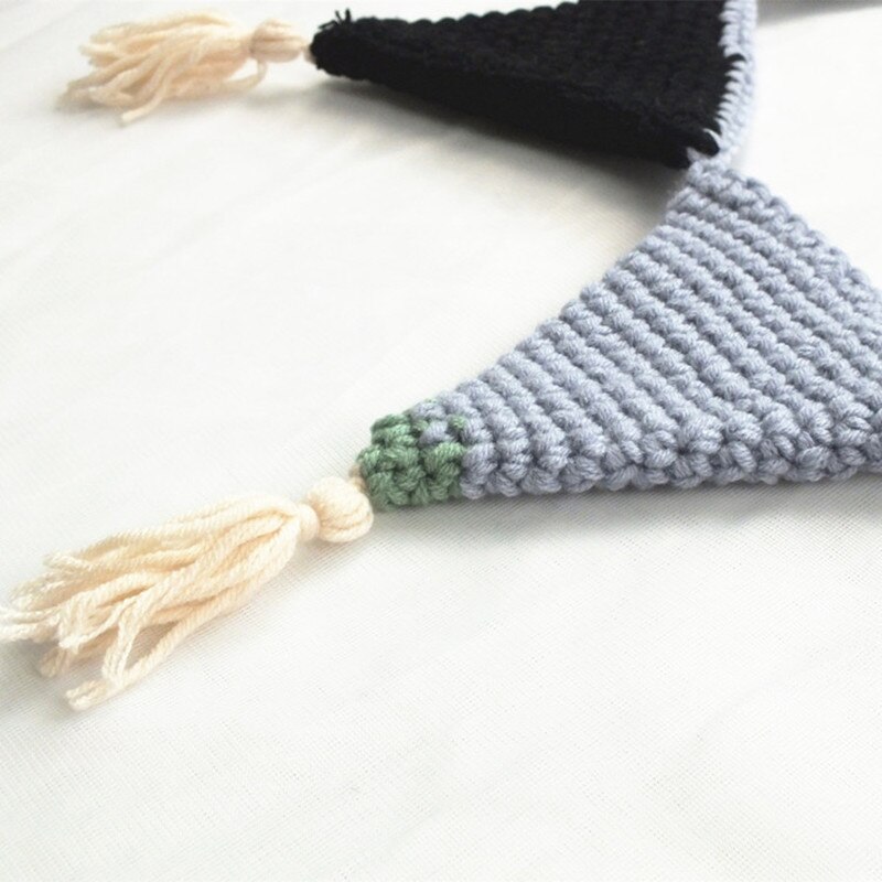 Nordique pur coton à la main au Crochet fanion suspendus drapeau enfants chambre décoration maison tenture murale décor bébé