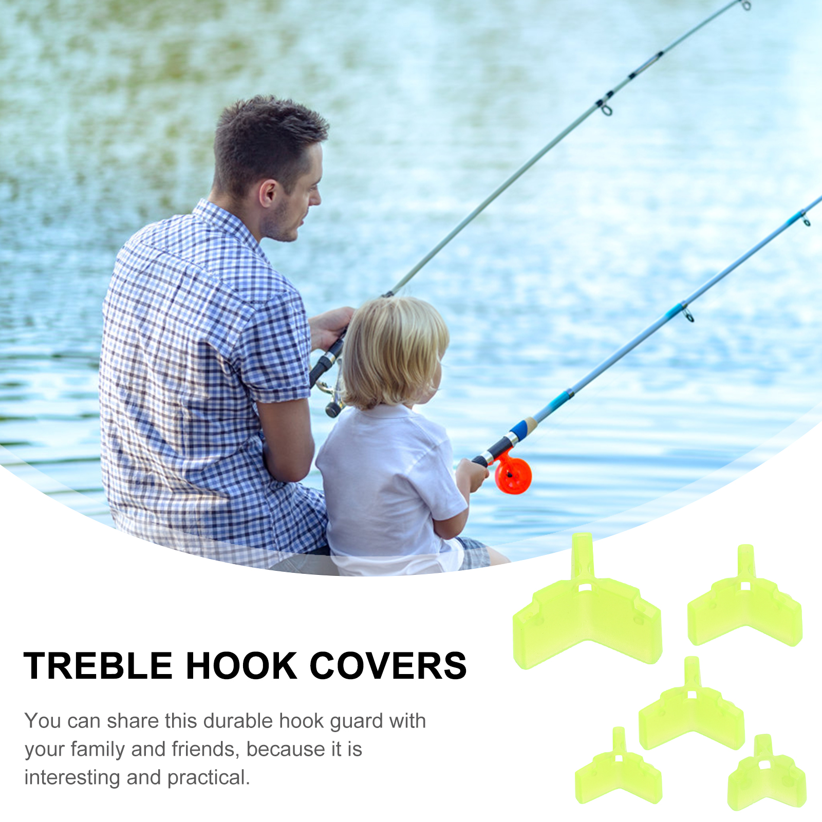 100 pièces hameçon chapeau couverture garde pour la pêche épaissir casquette triple leurres couvre crochets anti-rayures Bonnet appât