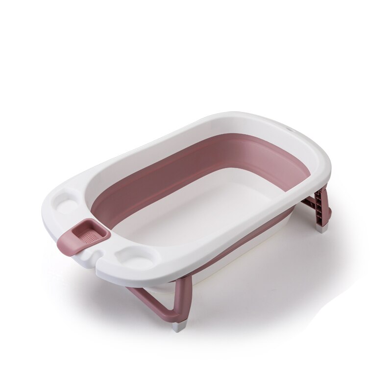 Foldable Bathtub Portable Plastic Tub Bebe Basin Kids Baby Bath Tub: Pink