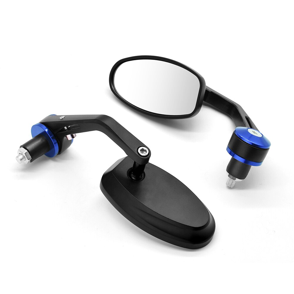22mm motorcykel spejl hvid glas styr ende bakspejl til kawasaki klx  kx 65 85 100 125 250 250f 450f klx 125: Blå