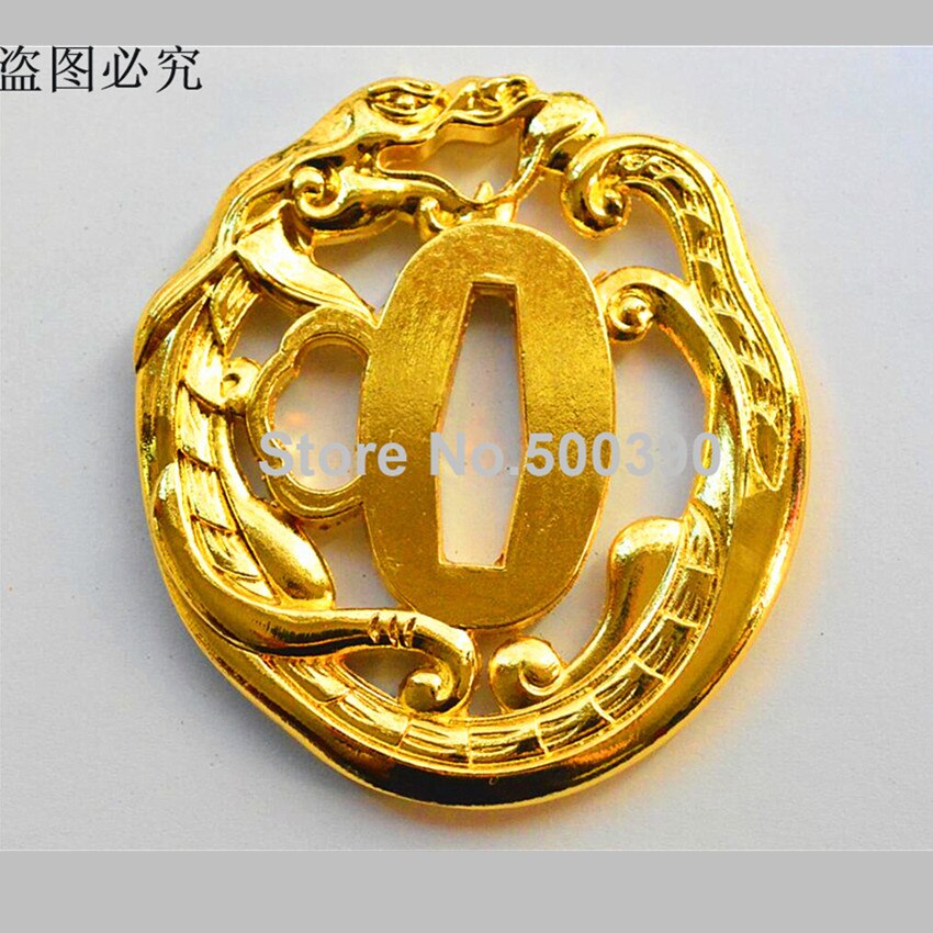 Beautiful Alloy Dragon Tsuba Guard For Japanese Samurai Katana Sword Wakizashi Sword