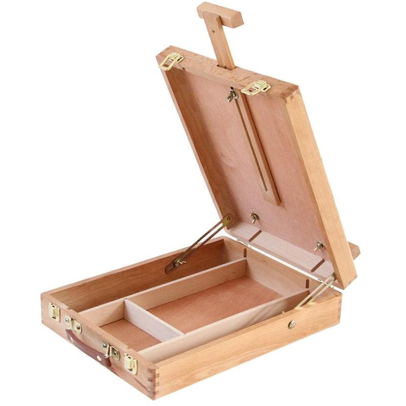 Wooden Drawing Box For Painting Sketch Table Box Oil Paint Laptop Accessories Painting Art Supplies For Artist Kids Children