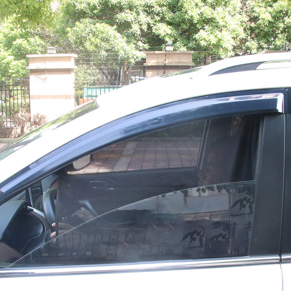 2 Stuks Magnetische Auto Zonnescherm Side Gordijn Zon Uv-bescherming Auto Gordijnen Voorruit Zonnescherm Mesh Auto Interieur Accessoires