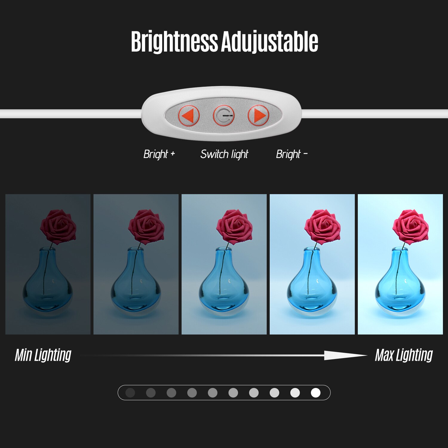 Andoer 22*23*24cm Foldable Studio Light Box 5500K White Light Brightness Adjustable LED Photo Photography Shooting Tent Softbox