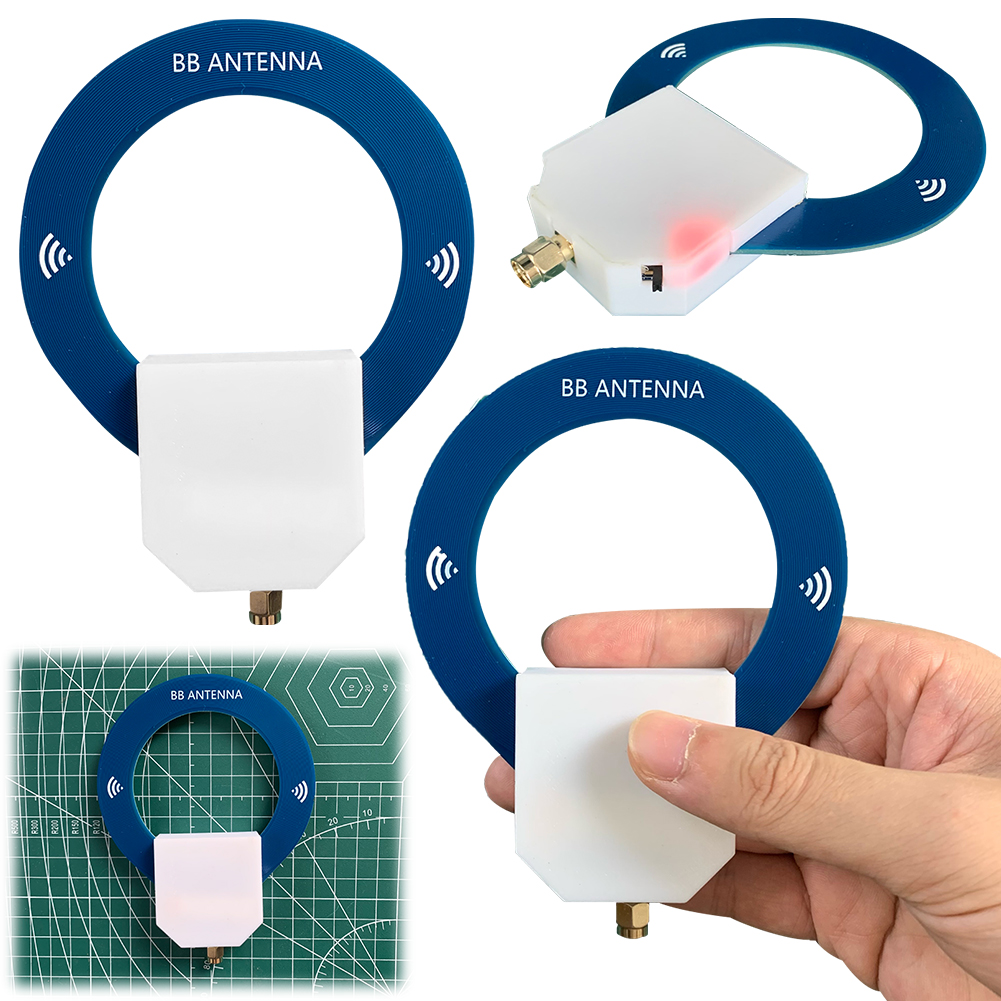 9.9KHz-181MHz Small Ring BB Antenna Portable MW SW Loop Antenna Mini Loop Antenna for Radio Malachite Receiver TEF6686 Receiver