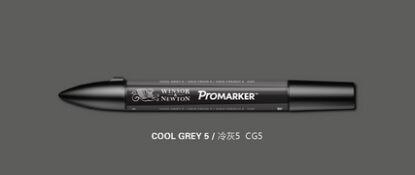 Marcador gráfico Winsor & Newton ProMarker de doble punta gris y negro: Cool Grey 5