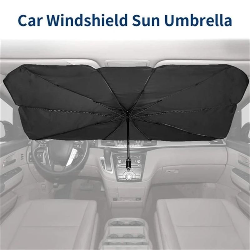 Foldbar bil parasol blok varme uv solskærm paraply til forrude beskyttelse blok varme uv let brug