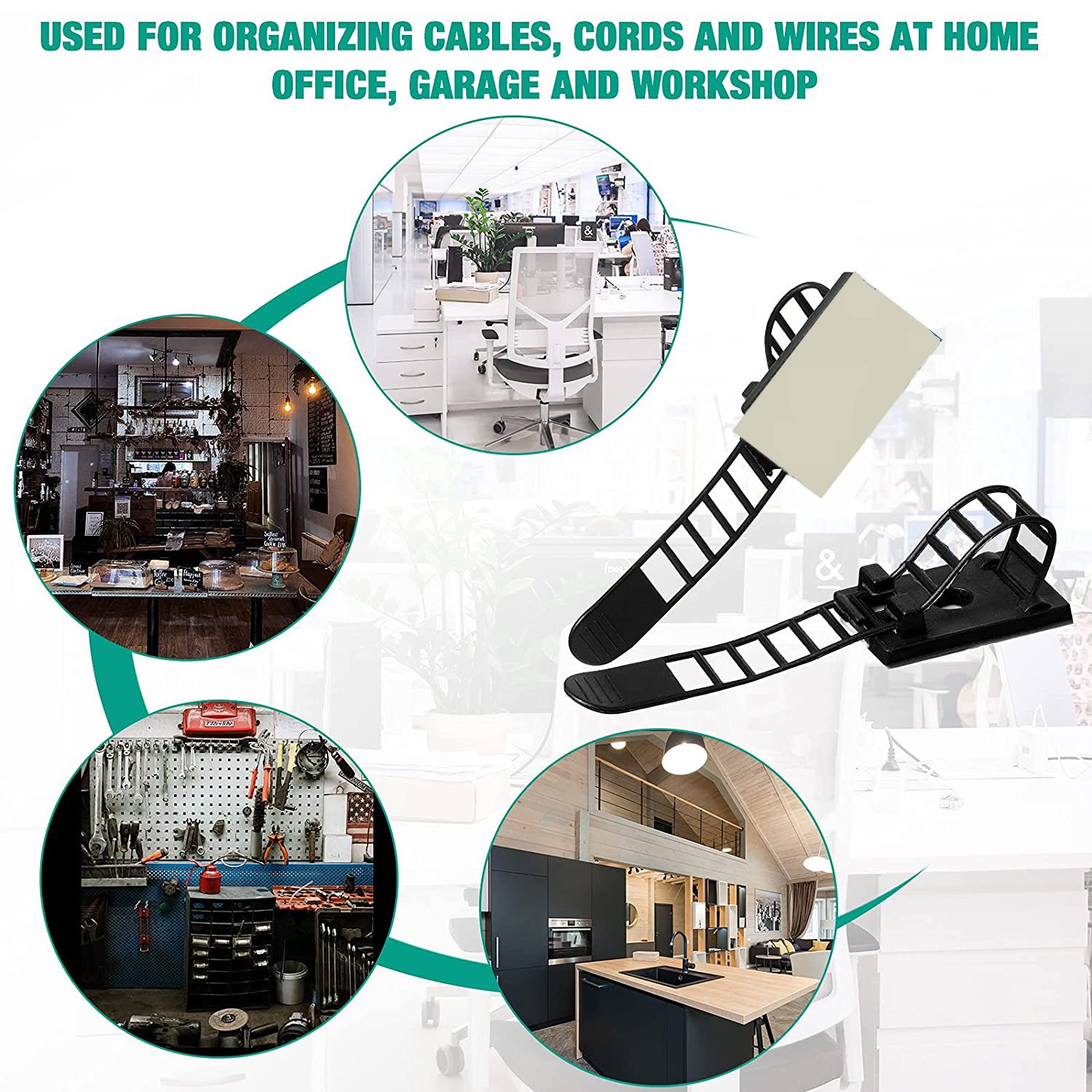 Untoom kabel samoprzylepny klipsy do zarządzania regulowany pasek nylonowy opaski do przewodów zaciski do przewodów Organizer do kabli na przewód sieciowy przewód zasilający