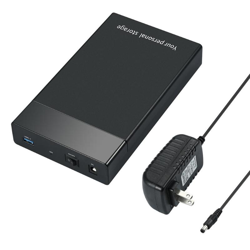 Caja de disco duro externo USB 3,0 a SATA III, caja de HDD de 6Gbps, 2,5, 3,5 &quot;, USB3.0, HD, SSD: US Plug