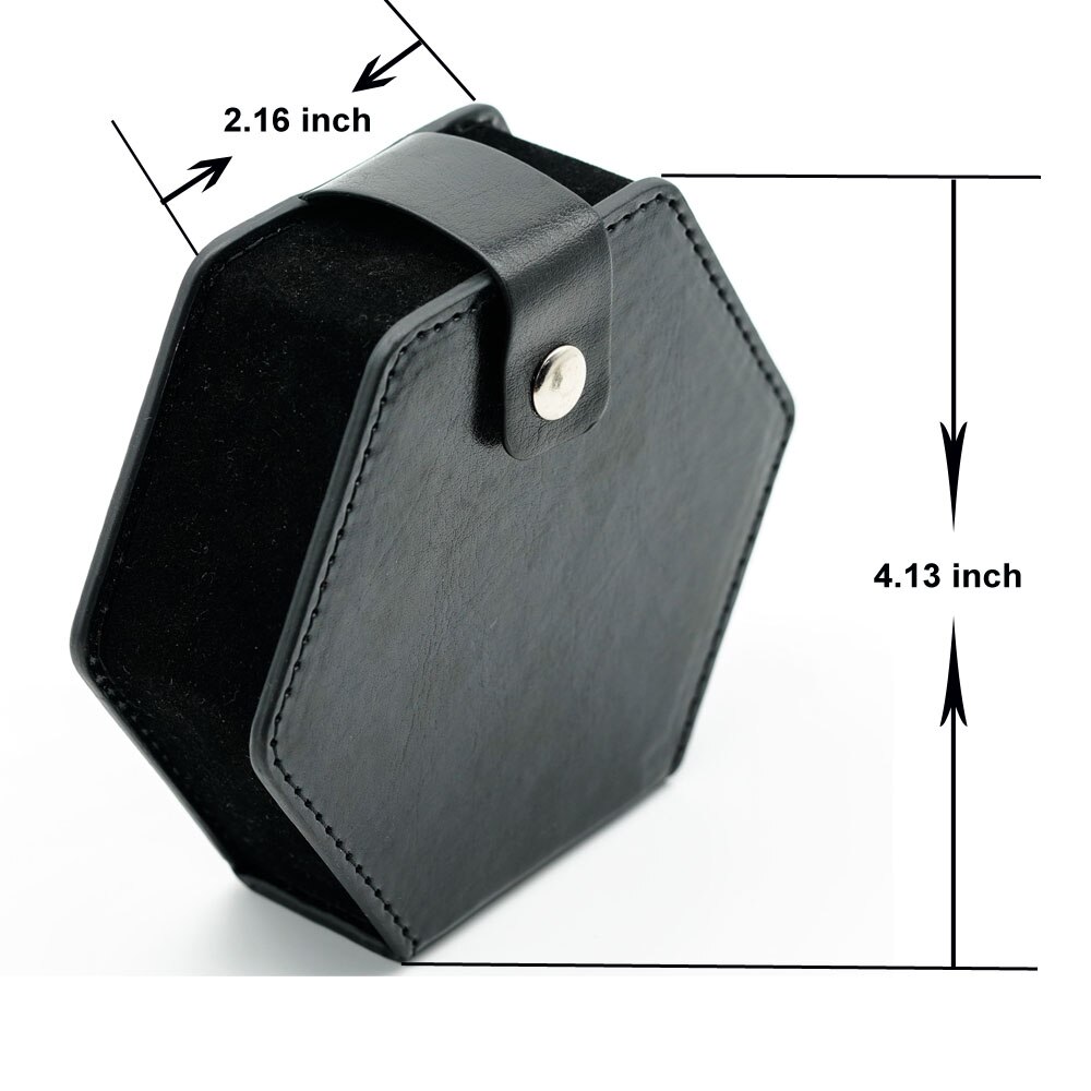 Cusdie capa de dado de couro para 7 peças, para não-idioma, caixa de armazenamento, para 16mm, suporte de dados, para jogos de tabuleiro