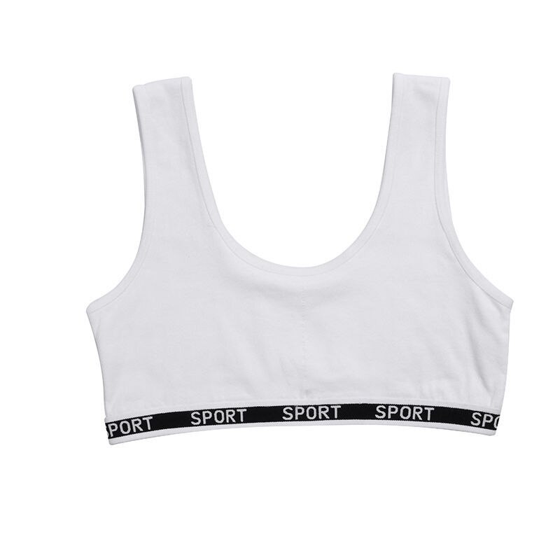 Kinderbeha katoenen meisjesbeha's ondergoed beha verstelbare schouderband tienerlingerie training zomer kleine meisjes grote 8-15y: 2