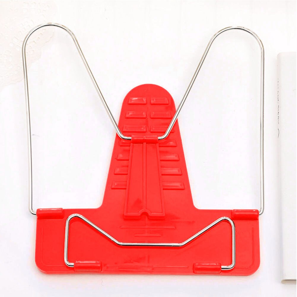 Bibliotheek Boek Stand Kantoor Boekensteunen Lichtgewicht Verstelbare Houder Voor Thuis Desktop Plastic Fold Reading Frame Muziek Lakens: Rose Red