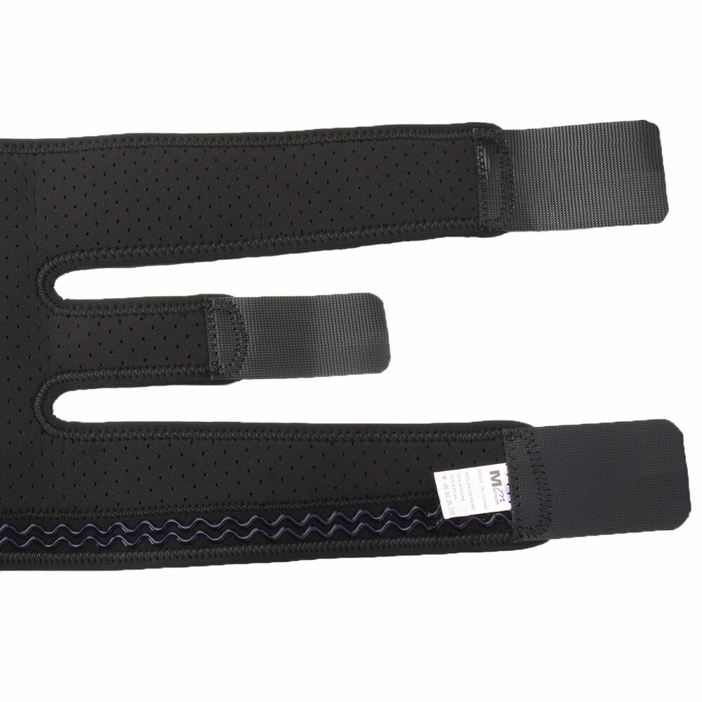 B01 Verstelbare Sport Been Knie Brace Wrap Protector Pads Mouw Cap Patella Guard 2 Lente Bars, one Size, Zwart 1 stks
