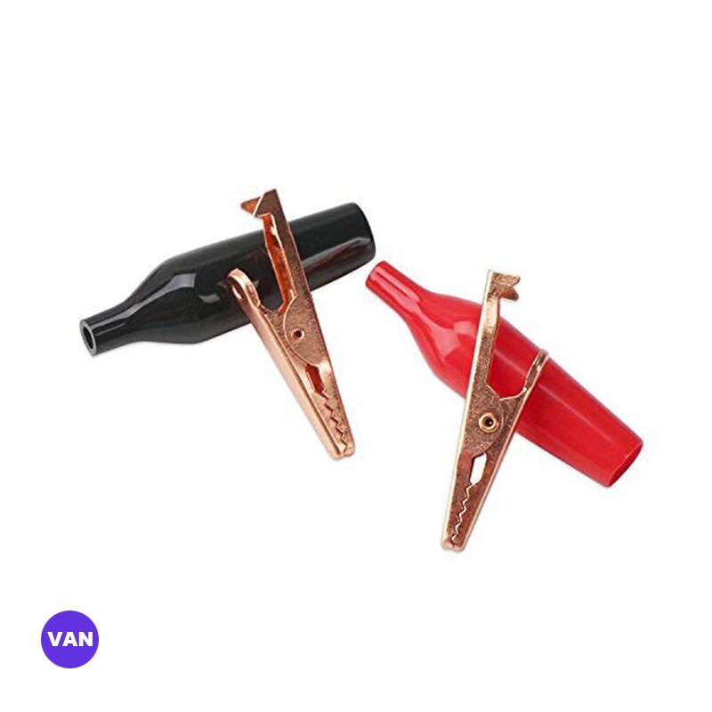 10PCS 28mm/35mm/45mm Metal Alligator Clip Crocodile Electrical Clamp Testing Probe Meter Black Red Plastic Boot Car Auto Battery