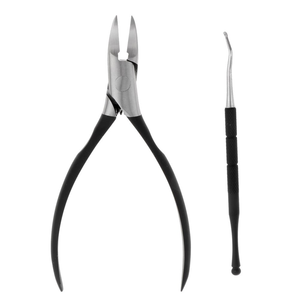 Stainless Steel Nail Cuticle Scissors Toenails Lifter Thick Ingrown Clipper Corrector Tool