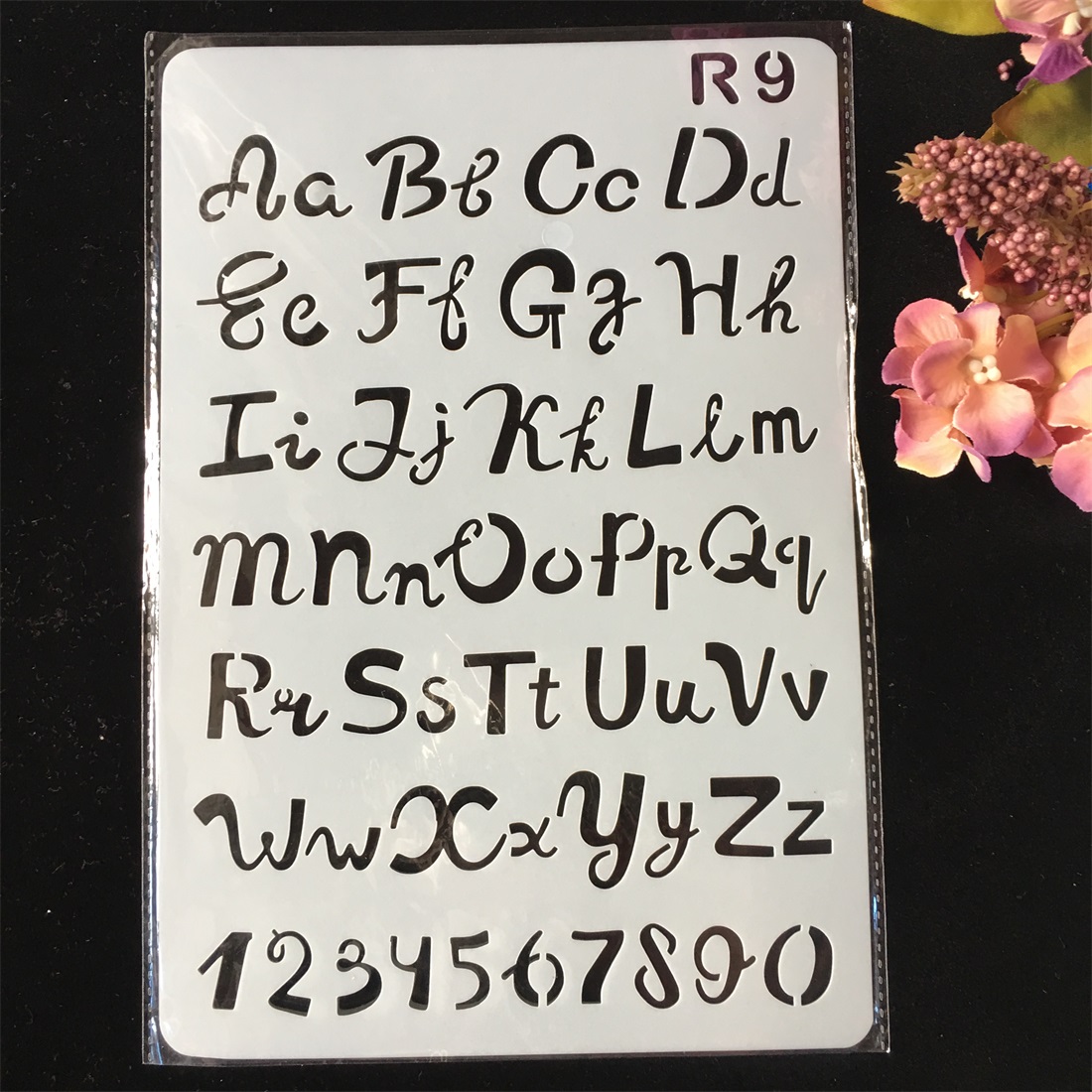 1Pcs Alphabet Letters DIY Craft Layering Stencils Painting Scrapbooking Stamping Embossing Decor Paper Card Template F5171-r2: F5171-r9