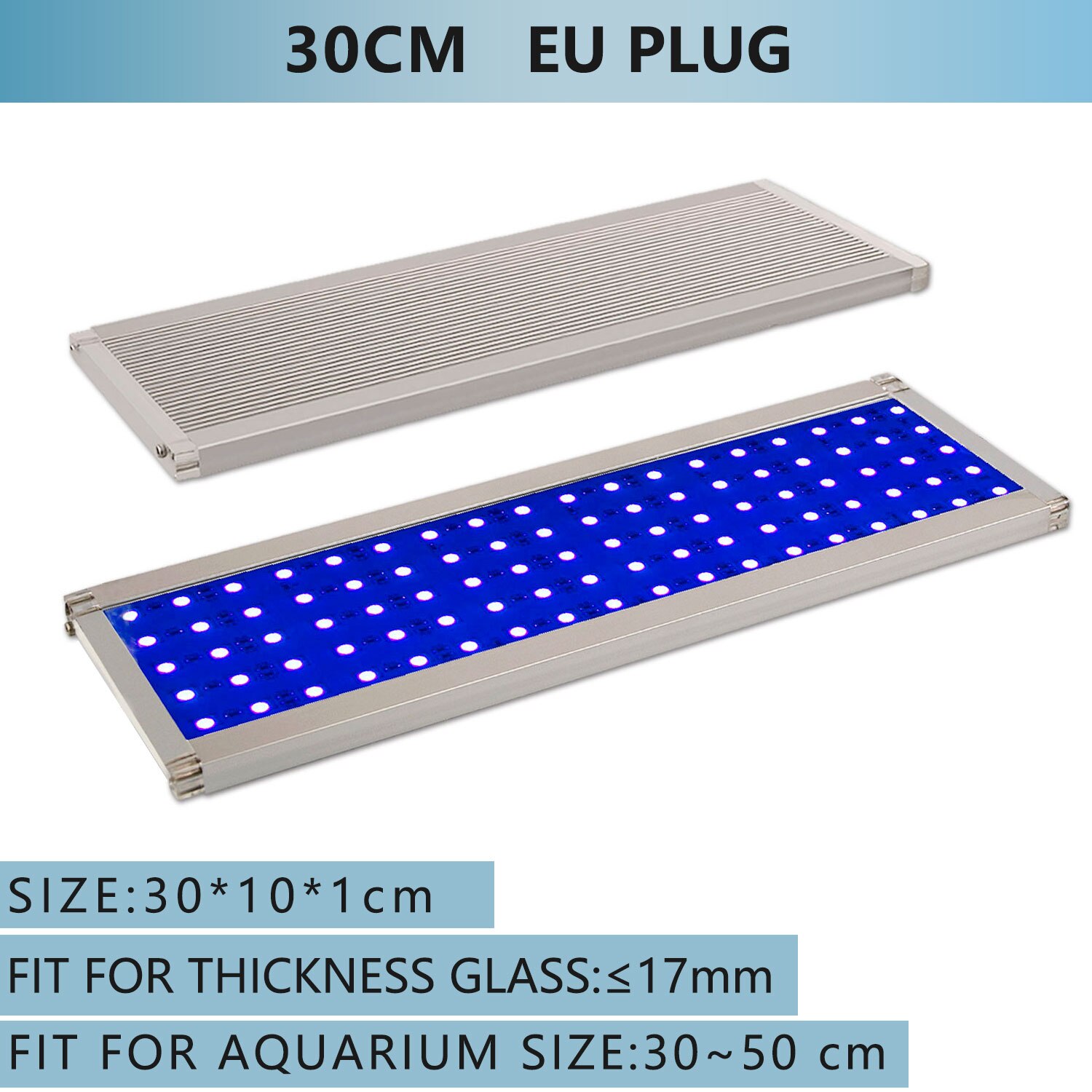 30-80CM RGB Aquarium LED Beleuchtung Aquarium Lichter Für Aquarien Dekoration Zubehör Lampe Für Aquarium Fisch Gepflanzt blumen: 30CM EU Stecker
