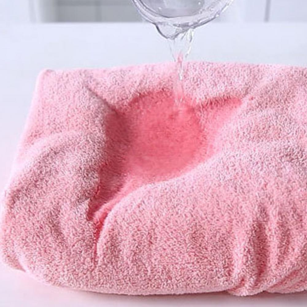 Towel Eco-friendly Anti-deform Polyester Fluffy Face Towel Supplies for Home Anti-fade Merits for Home Bathroom