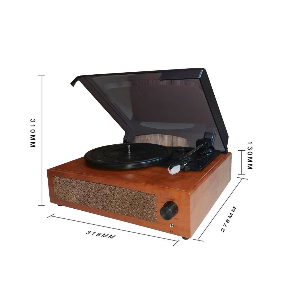 Bluetooth lautsprecher retro phonographen grammophon Vinyl aufzeichnen Spieler Klassische plattenspieler wiedergabe Gebaut-in Stereo Lautsprecher 33/45/78RPM