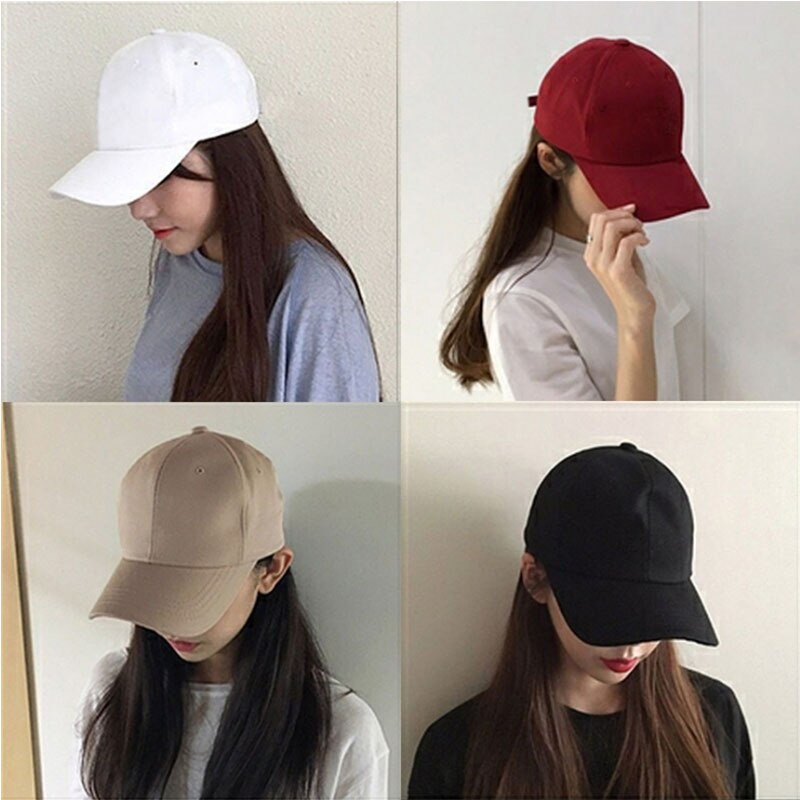 Men Women White Baseball Sports Caps Fited Adjustale Sun Visors Plain Casual Hats