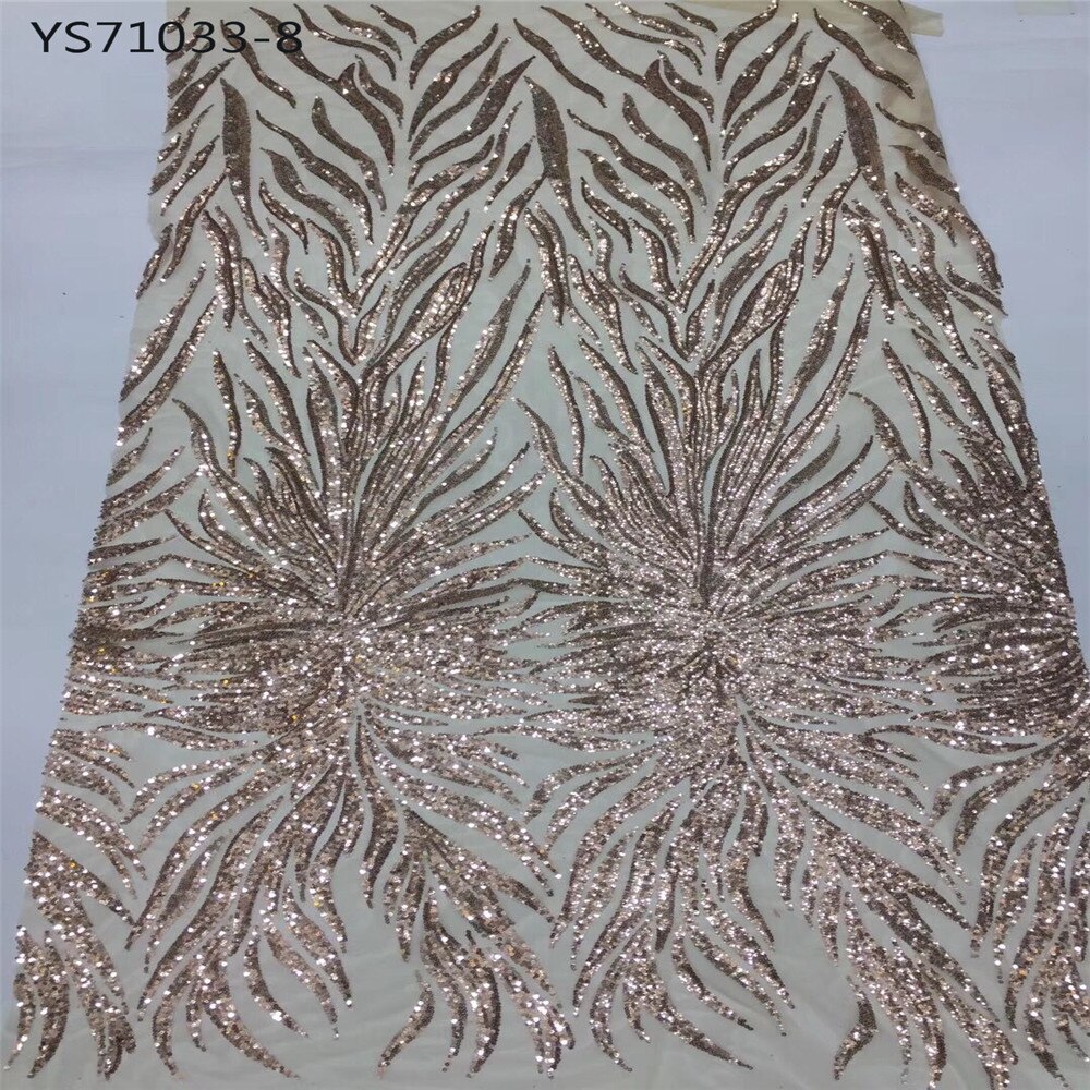 Africa's newest pink very shiny piece embroidery transparent mesh fabric cover mail skirt fabric bride wedding: 8