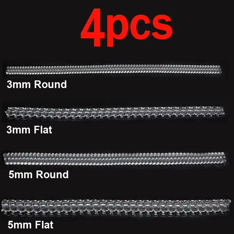 4pcs/Set Ring Size Reducer Tools Spiral Spring Based Rings Adjust Invisible Transparent Tightener Resizing Tool Jewelry Guard: WHITE