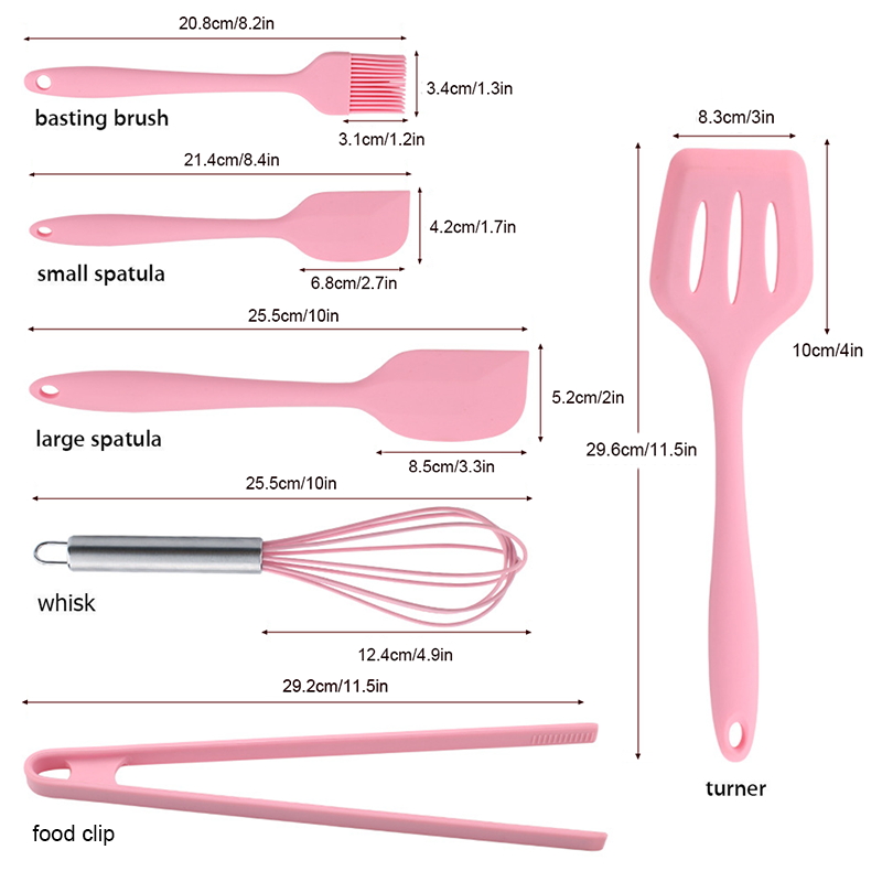 5-13 Pcs Siliconen Koken Tools Keukengerei Set Accessoires Met Opbergdoos Tong Spatel Met Houten Handvat Anti-aanbak kookgerei