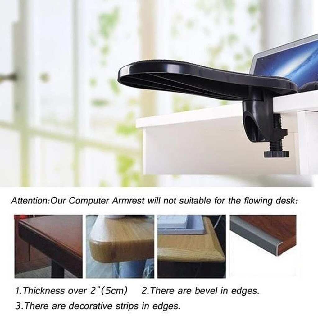 Attachable Armrest Pad Plastic Desk Computer Arm Support Mouse Pads Arm Wrist Rests Chair Extender Hand Shoulder Rest Pads #15