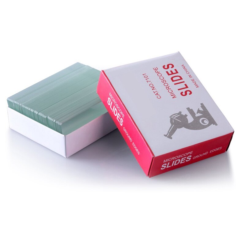50pcs Microscope Glass Slides 76.2x25.4mm Size Microscope Accessories 1-1.2mm Thickness for Basic Biological Science Laboratory