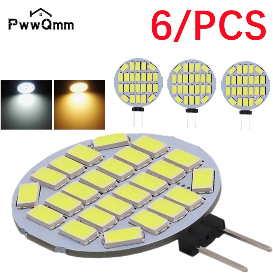 PwwQmm 3W 12V 24V AC G4 LED-Lampen RV-Beleuchtung ersetzt 25W Halogenlampe 350LM 24LEDs 5730smd Kein Flimmern Dunstabzugshaube Bootslicht