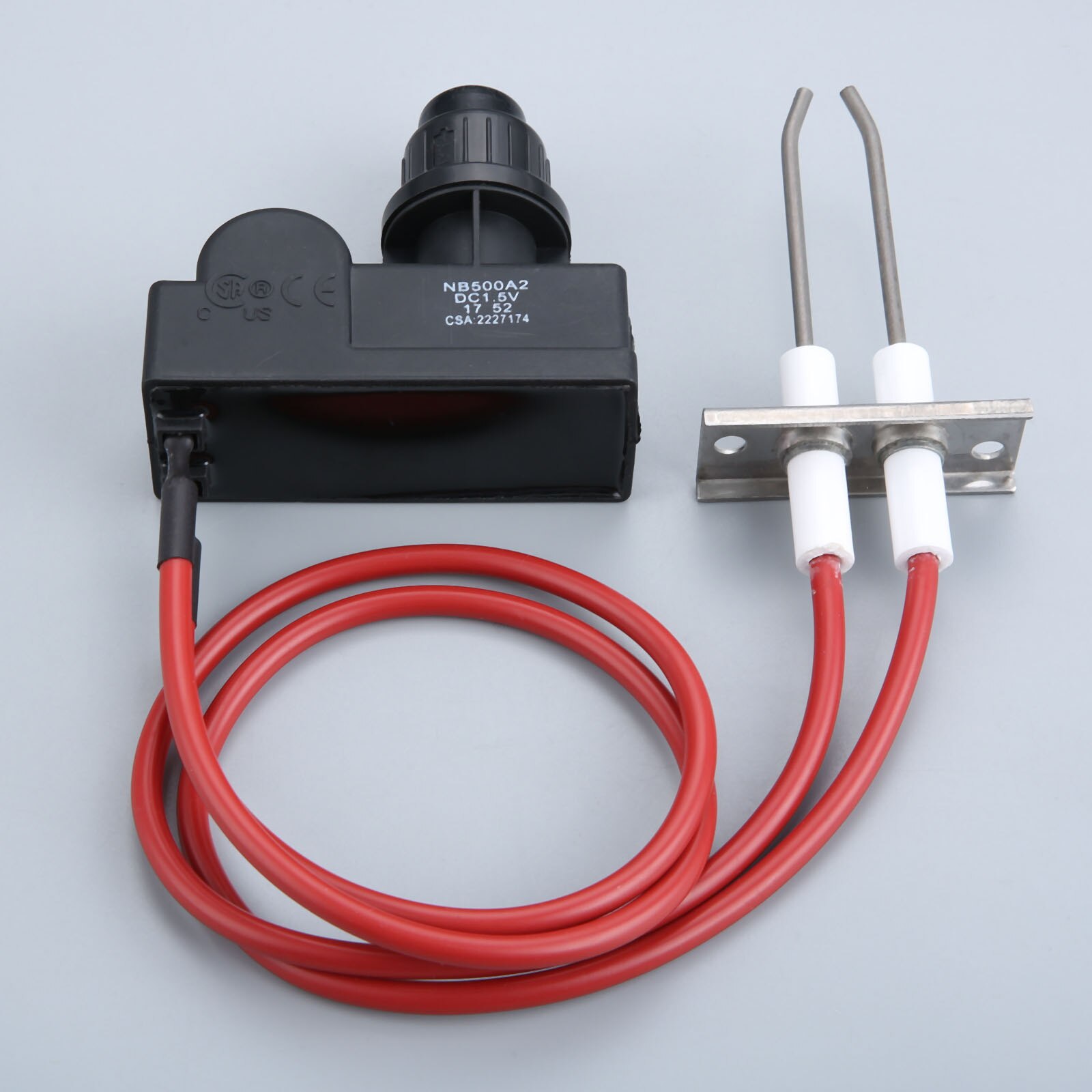 Double Ignition Kit Propane Gas Grill Igniters 450 mm High Spark Plug Wire for Gas Fireplace &amp; Oven &amp; Heater &amp; Kitchen lgniter