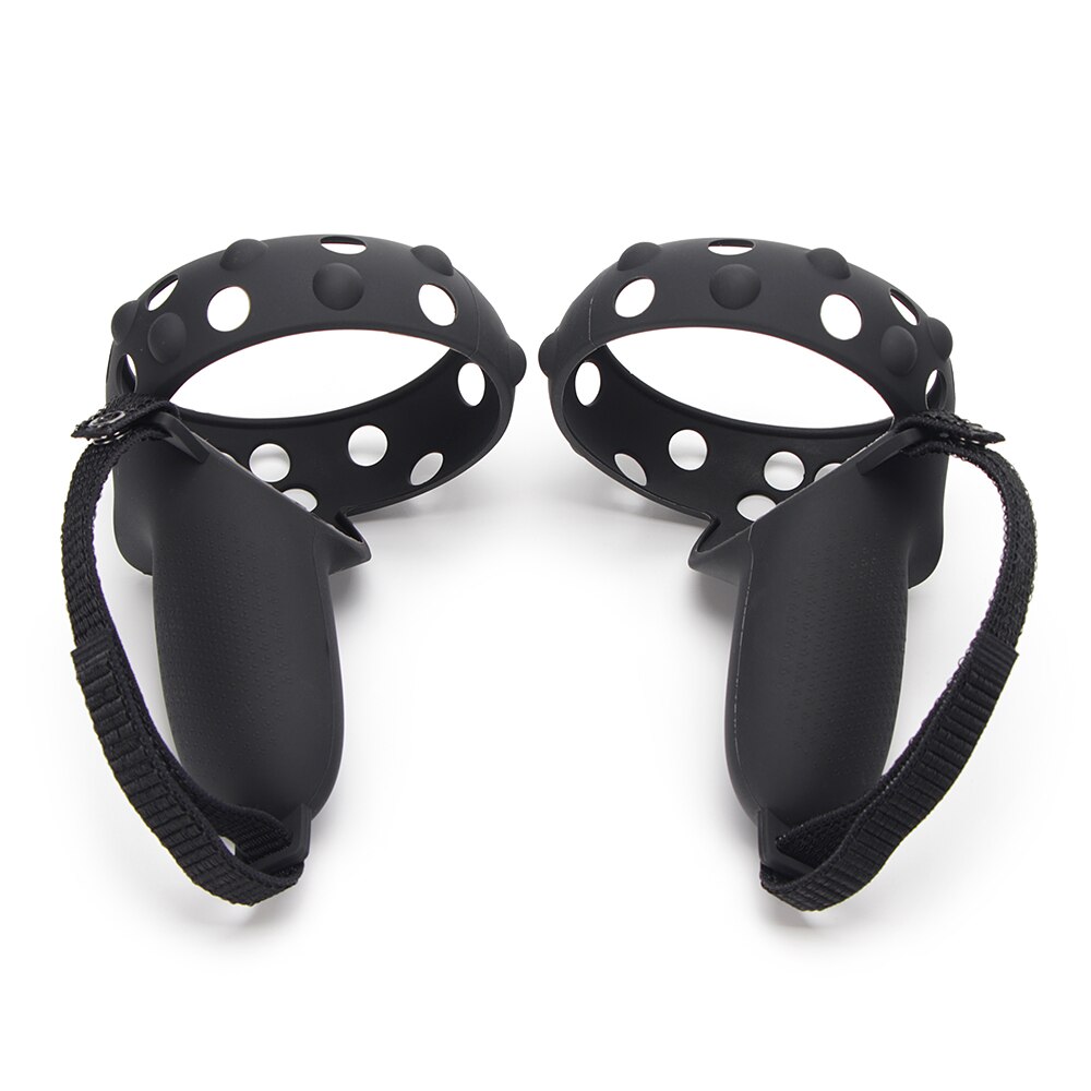 Oculus Quest 2 VR Protective Cover VR Touch Controller Silicone Cover Skin Handle Grip For Oculus Quest 2 Accessories: black2