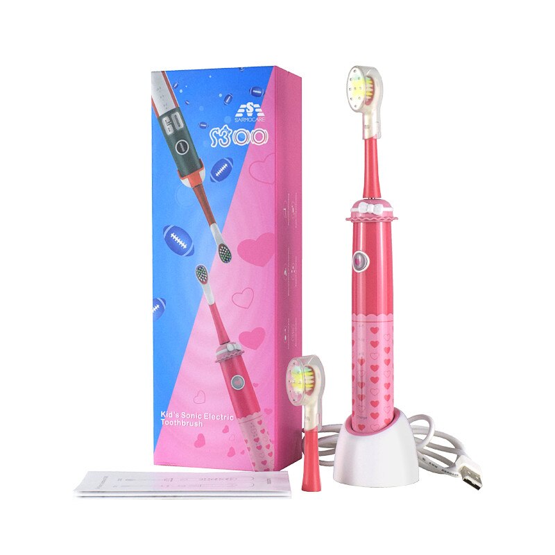 Sonisk elektrisk tandbørste  s300 tandblegning vibrationsfrekvens 28000 til børn børn pige dreng dejlig sonisk børste: S302 tandbørster
