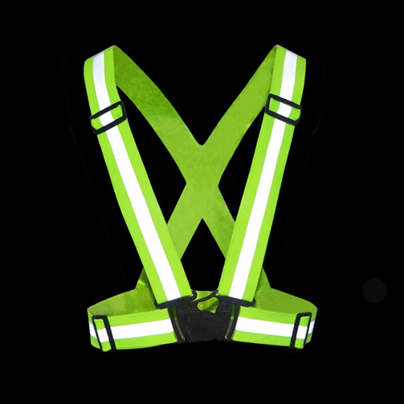 Motorcycle Parts Reflective Safety Cloth Belt Fluorescent Green Stickers Reflective Elastic Band Webbing Night Riding Safety