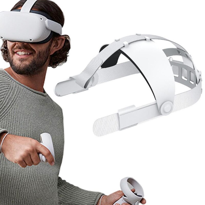 Verstellbares kopfband für vr-headset, kopfpolster, kompatibel mit quest 2 vr , rutschfestes kopfband