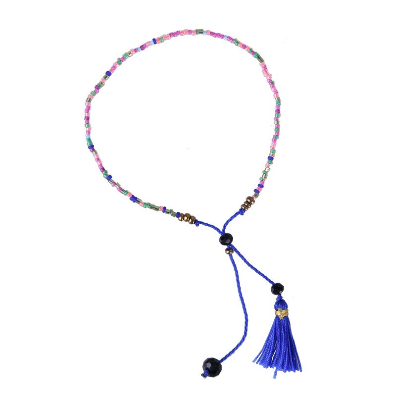 KELITCH Miyuki Samen Perlen Armbänder Quaste Freundschaft Armbänder Einstellbare wickeln Armbinde Charme Kristall Armbinde Armreifen: AZX029H