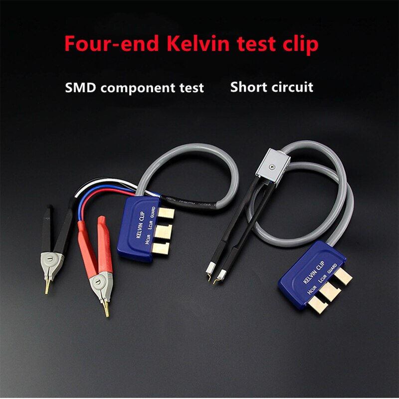 Electrical bridge digital meter test lead kelvin clip test hook clamp instrument cable smd patch tweezers coating superiot