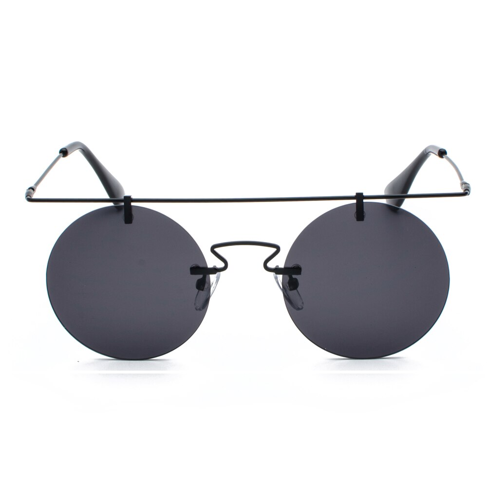 Peekaboo retro runde sonnenbrille männer randlose Gold schwarz gelb frauen rot linse sonnenbrille unisex Jahrgang flache oben metall