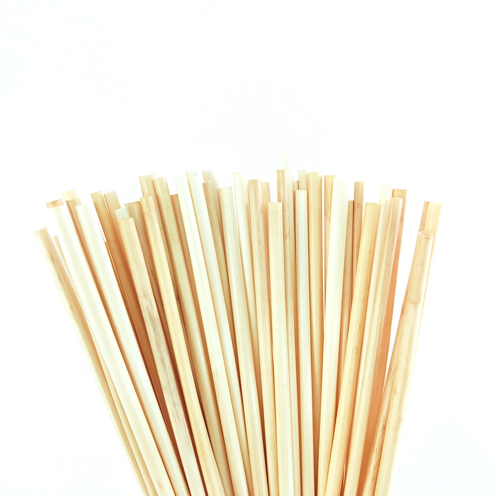 Miljøvenlig 50 stk/pakke bambus sugerør bestik genanvendelig velegnet til fest / fødselsdag / bryllup / bar / restaurant værktøj