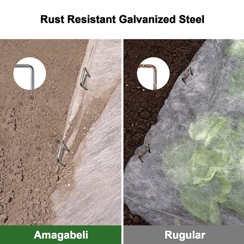 6 zoll Verzinktem Landschaft Heftklammern 200 Stck Garten Einsätze schwer-Pflicht Rasen Stifte Anti-Rost Zaun Einsätze für unkraut Barriere