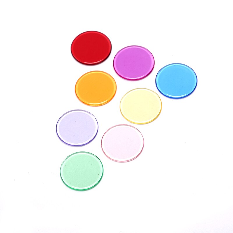 Fichas de póker de plástico, marcadores de Bingo de Casino, Token divertido, juegos de mesa de Club familiar, juguete, , 8 colores, 19mm, 100 Uds.